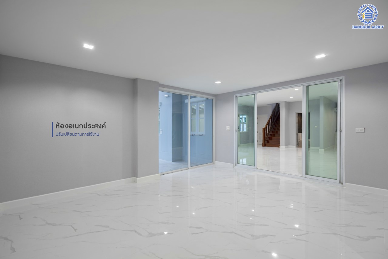 บ้านมือสองตกแต่งใหม่ แบรนด์ Q.House ม.ลัดดารมย์ ปิ่นเกล้า-กาญจนาภิเษก หลังใหญ่ตกแต่งเรียบหรู เนื้อที่ 84.6 ตร.ว. #หลังมุม ฟังก์ชันจัดเต็ม 4 ห้องนอน 3 ห้องน้ำ 1 ห้องอเนกประสงค์ จอดรถได้ 2 คัน พร้อม Living Room กว้าง บนทำเลศักยภาพ ใกล้เซ็นทรัลเวสต์เกต, วงเวียนพระราม5, ทางด่วน "กาญจนาภิเษก" และรถไฟฟ้า "สถานีตลาดบางใหญ่"